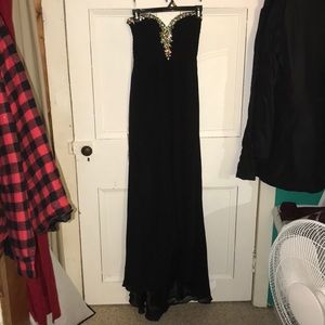 black strapless prom dress size 6